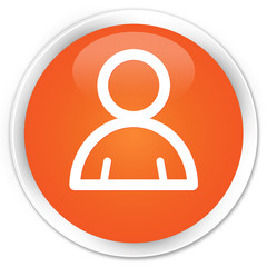 Member icon orange glossy round button