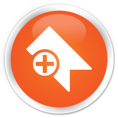 Fototapeta premium Bookmark icon orange glossy round button