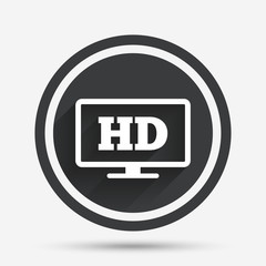HD widescreen tv. High-definition symbol.