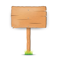 Wooden sign. vector illustration
