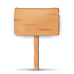 Wooden sign. vector illustration