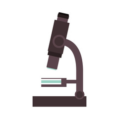 microscope research and science tool over white background. vector illustration