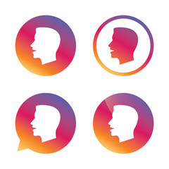 Talk or speak icon. Loud noise symbol.