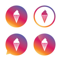 Ice Cream sign icon. Sweet symbol.