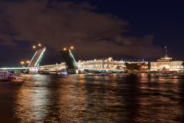 Fototapeta na wymiar Divorced Bridge, St. Petersburg, Russia