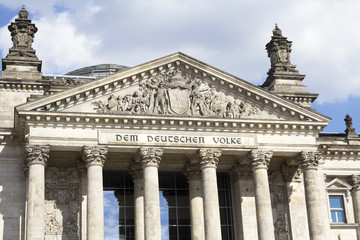 Fototapeta na wymiar the German Parliament, in Berlin Mitte district, Germany