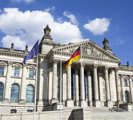 Fototapeta na wymiar the German Parliament, in Berlin Mitte district, Germany