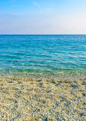 coastal landscape with blue sea