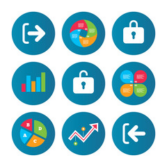 Login and Logout icons. Sign in icon. Locker.