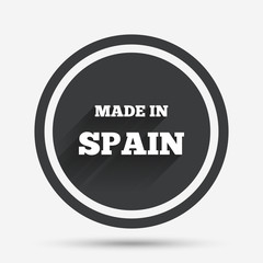 Made in Spain icon. Export production symbol.