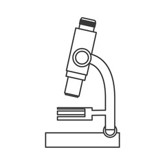 microscope research and science tool over white background. vector illustration