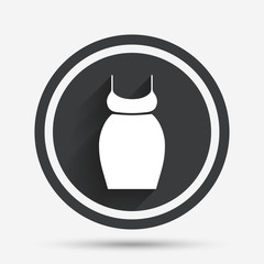 Pregnant woman dress sign icon. Maternity symbol.