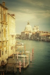 Naklejka premium Beautiful style vintage Venice in Italy