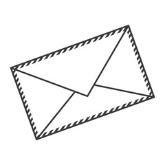 Envelope icon. Message email and letter theme. Isolated design. Vector illustration