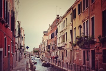 Fototapeta na wymiar Beautiful style vintage Venice in Italy