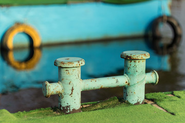 place of mooring  yachts and boats on the dock,