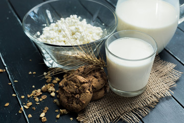 milk, cottage cheese - dairy products