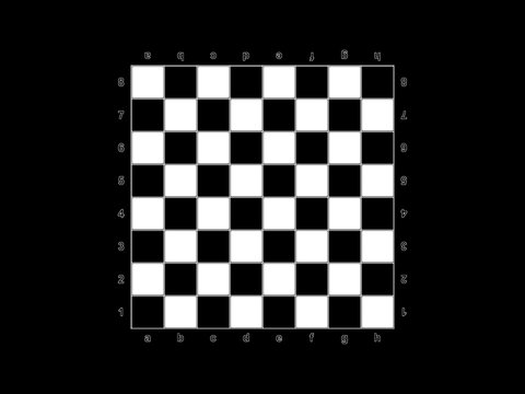 Chessboard on a black background