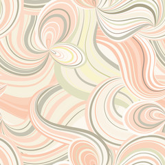 Abstract wave line seamless pattern. Grid swirl wavy background.