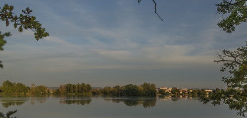 Sunset near Vrbenske ponds in south Bohemia