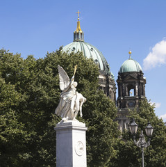 Schlossbruecke in the Mitte district of Berlin. (Schlossbruecke to Museum Island)