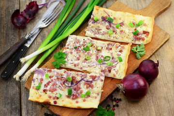 Flammkuchen Speck Schinken
