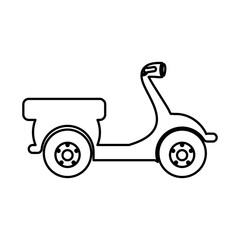 scooter bike pictogram icon image vector illustration design 