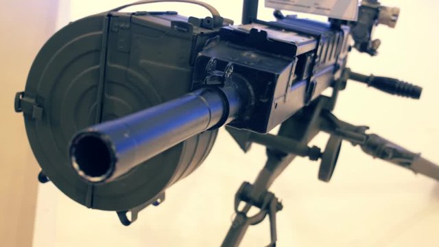 Automatic mounted grenade launcher with ammunition
