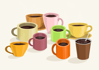 coffee cups poster