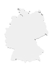 3d Illustration of Germany Map, Isolated On White Background