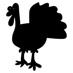 Turkey Silhouette Icon Symbol Design. Vector illustration isolat