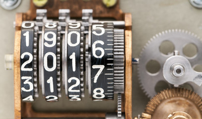Two thousands sixteen and a half. The old mechanical counter, wi