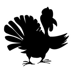 Turkey Silhouette Icon Symbol Design. Vector illustration isolat