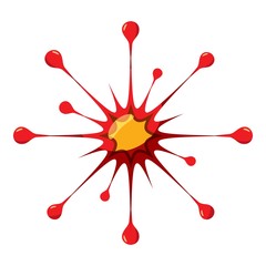 Virus or bacteria icon. Isometric 3d illustration of virus or bacteria vector icon for web