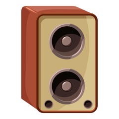 Sound speaker icon. Isometric 3d illustration of sound speaker vector icon for web