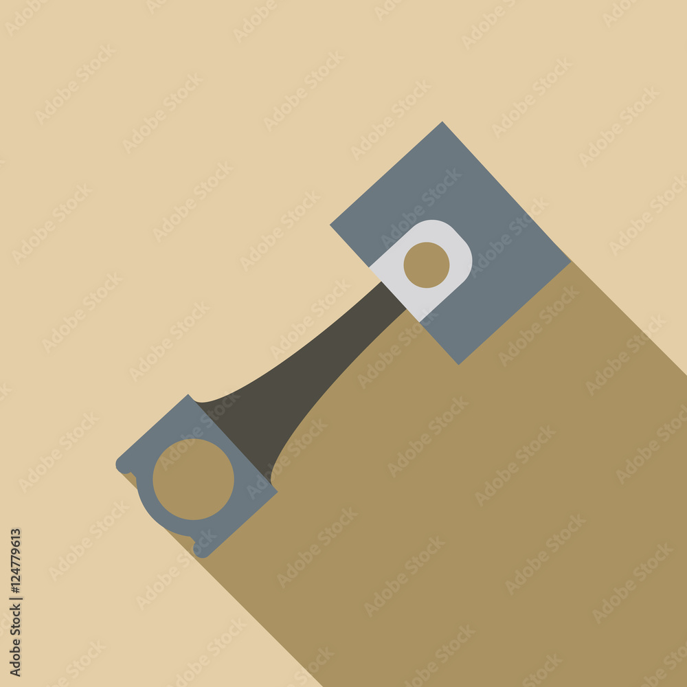 Poster piston icon. flat illustration of piston vector icon for web isolated on beige background