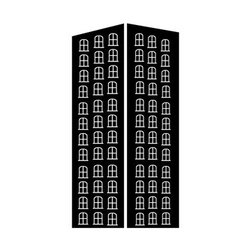 city building pictogram icon image vector illustration design 