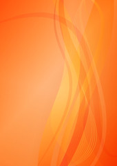 soft orange folder with swoosh wave abstract background