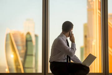 Morning in business office