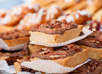 Close-up of sweet pastries