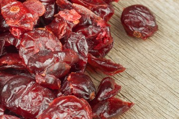 Healthy eating dried cranberries. Diet food. 

