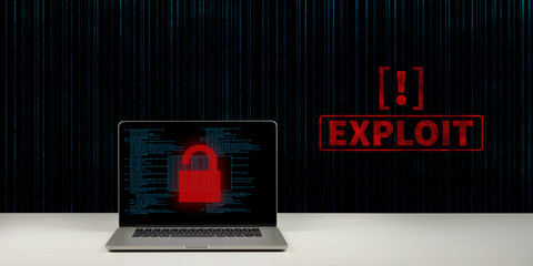 Hacking Exploit Konzept 