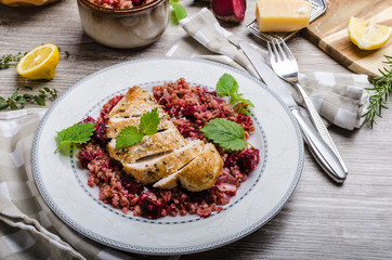 Chicken steak with buckwheat porridge