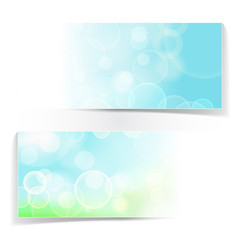 abstract natural bokeh lights vector banner. Abstract natural he