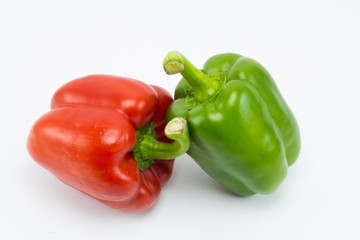 Sweet bell pepper isolated on white background