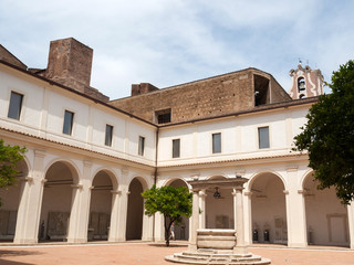 Obraz premium The baths of Diocletian (Thermae Diocletiani) in Rome. Italy
