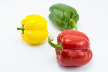 Sweet bell pepper isolated on white background