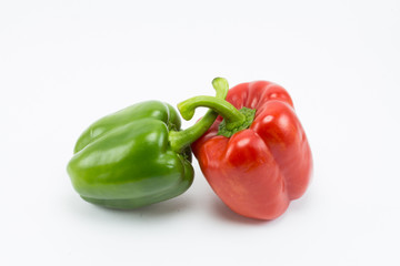 Sweet bell pepper isolated on white background