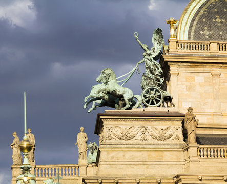  Detail Of Triga On National Theater Prague