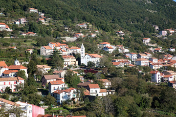 Fototapeta premium Aerial view of Agerola village.jpg